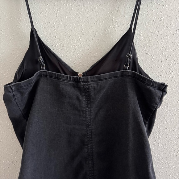 Iris Black Denim Zip Front Mini Dress XL - Picture 8 of 9